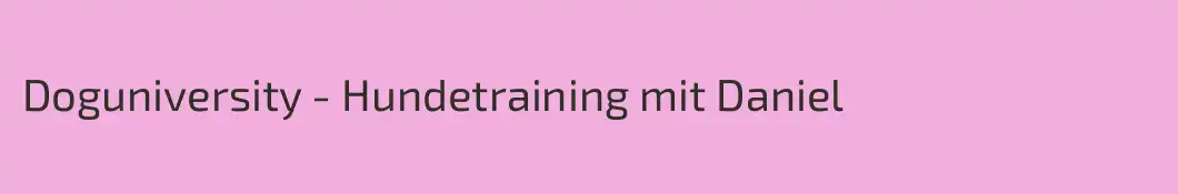 Doguniversity - Hundetraining mit Daniel